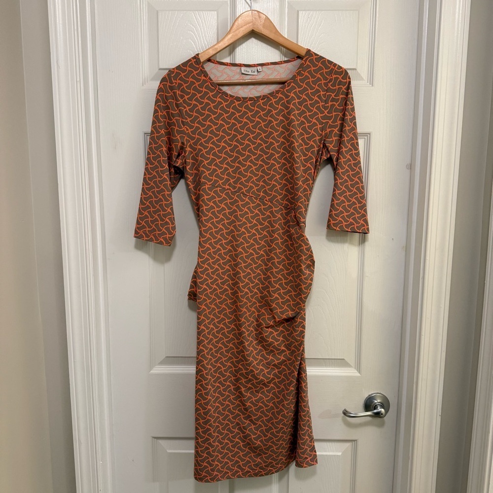 Like New Ellie Kai Geometric Print Signature Fabric Dress